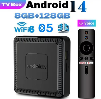 Android TV Box 8GB  128GB Allwinner H313 WiFi 6 BT5.2 Google Voice
