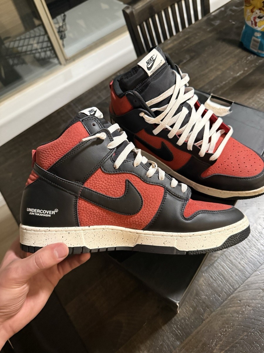 Nike Dunk High Undercover UBA 1985 Red Black Leather High-Top Nike Dunk High Undercover UBA 1985 Red Black Leather High-Top