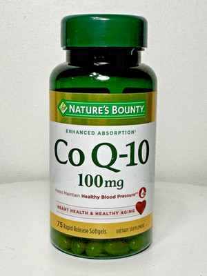 Nature's Bounty CoQ10 100 mg Softgels, 75 Count Exp 11/26