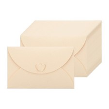 24pcs Card Envelopes 4x7 Inch - Envelopes Holder with Heart Clasp, White