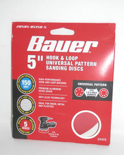 Bauer 5" Hook & Loop Universal Pattern Sanding Discs 5 Count 150 Grit NEW