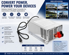 WF-9875 75 Amp RV Power Converter/Charger - Deck Mount Auto-Detect Three-Stage S