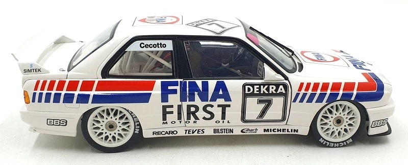 Minichamps 1/18 Scale 180 922007 - BMW M3 Fina DTM 1992 Winner J.Cecotto #7 - Image 4 of 4
