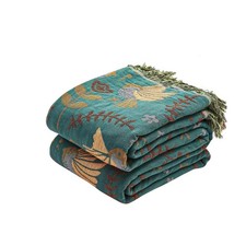 XIBLC Boho Throw Blanket, 100 Cotton Ultra Soft Luxury Throw Rustic Quilt, 50