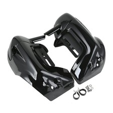 Vivid Black Lower Vented Leg Fairings Cap Glove Box Fits 2013 Harley touring