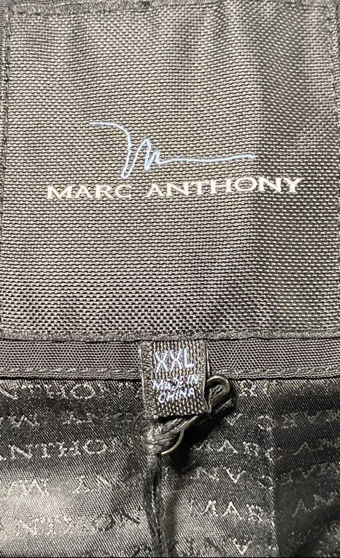 Marc Anthony 男式黑色纯色外套夹克尺寸 XXL 休闲轻便 — 第 3/4 张图片
