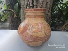 Vintage Mayan~Double Warrior Ceremony Painted TRI-POD Vessel — photo 3