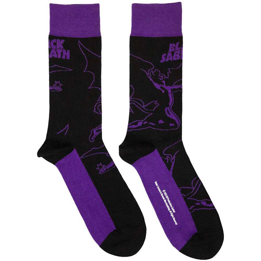 Black Sabbath Unisex Ankle Socks Logo & Demon (Black) (UK Size 4-7) Official
