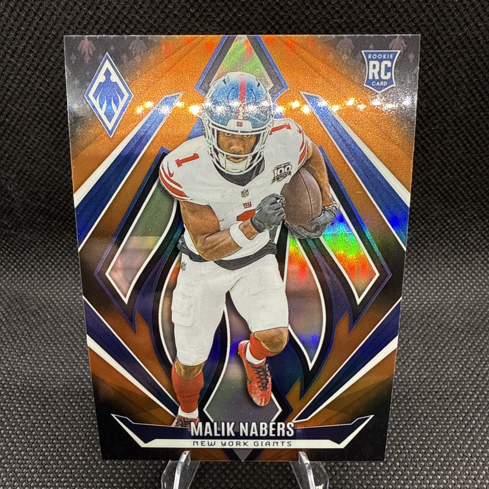 2024 Panini Phoenix - Rookies Malik Nabers #221 Orange Fade (RC) - Giants