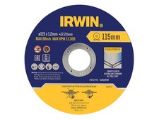 IRWIN Metal Cutting Discs 115mm - Tin of 10 for Superior Cutting 9.55 per disc