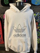 Vintage Adidas Hoodie Sweatshirt Mens L Pullover Trefoil Logo Made In USA 90s
