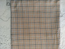 Homespun Plaid Fabric Tan Black Check Cotton Woven BTHY 18"x43"