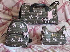 JUICY COUTURE Simply Sweet Bolso de Lona, Mochila y Cartera de Hombro Conjunto de Paquete