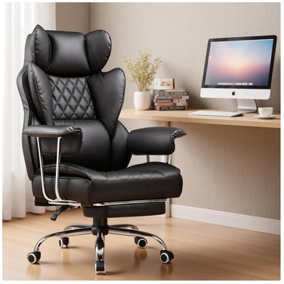 Big & Tall Office Chair, High Back Leather Gaming Chair