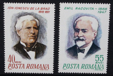 ROMANIA 1968 Cultural Anniversaries de la Brad Racovita Set of 2 MNH SG3561/3562