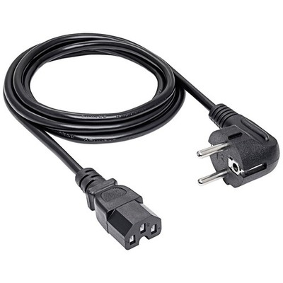 Akyga Strom Anschlusskabel [1x Schutzkontakt-Stecker - 1x Kaltgeräte-Buchse C...