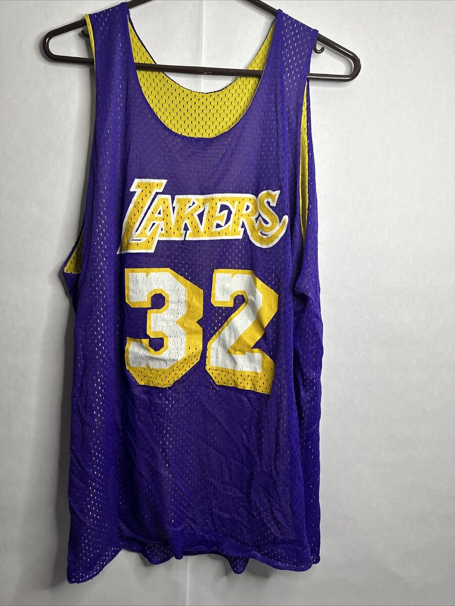 Vintage 80s MacGregor Sand Knit LA Lakers Practice Jersey Vintage 80s MacGregor Sand Knit LA Lakers Practice Jersey