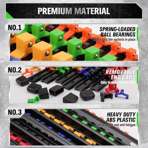 Juego organizador de enchufes SWANLAKE 18 piezas, 1/4 pulgada X 96 clips, 3/8 pulgadas X 90 clips - Imagen 3 de 8