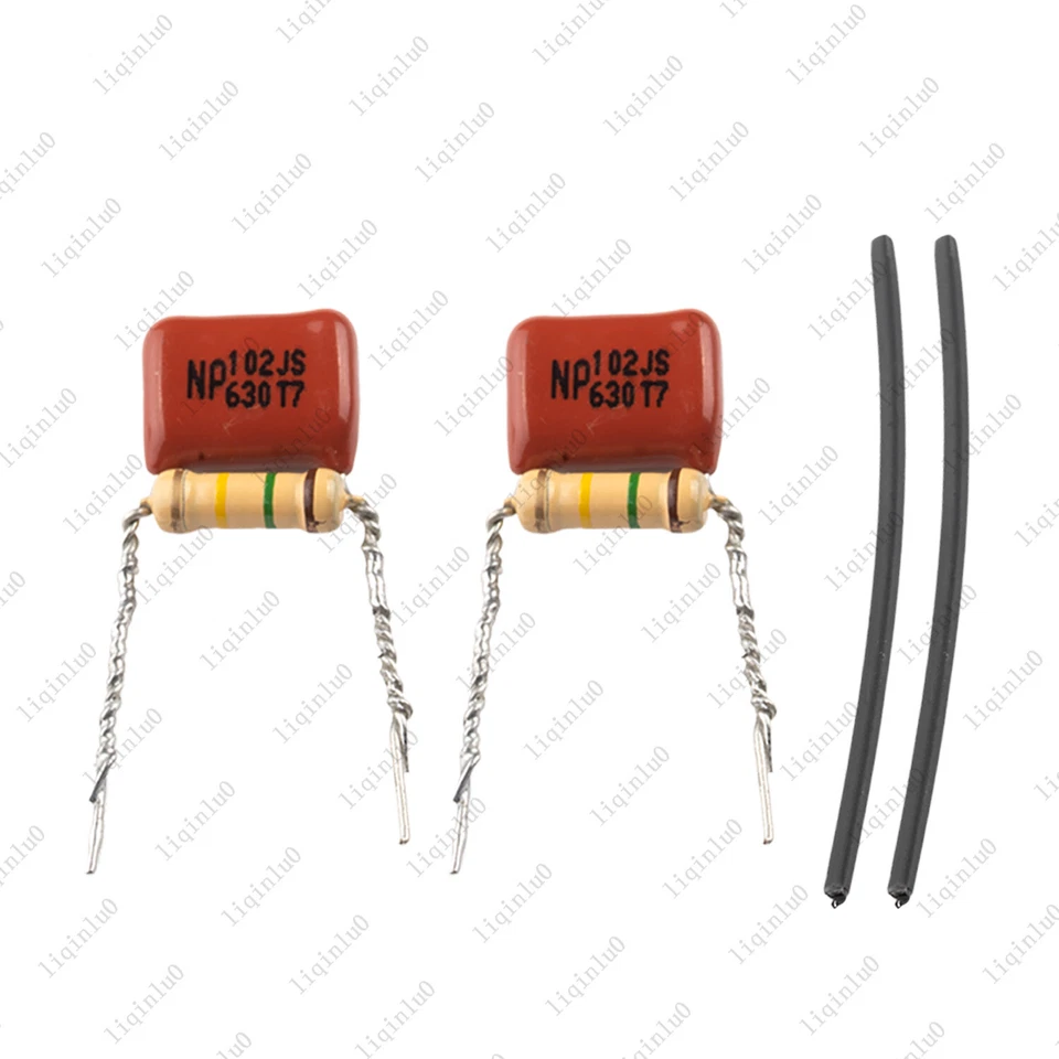 Kit de circuito de sangrado agudo de olla de volumen de guitarra de 2 piezas condensador 0,001 uf resistencia 150 k Foto 3 de 4