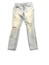 Universal Thread Jean Skinny Womens Size 2/26S Distressed Denim Light Wash Blue
