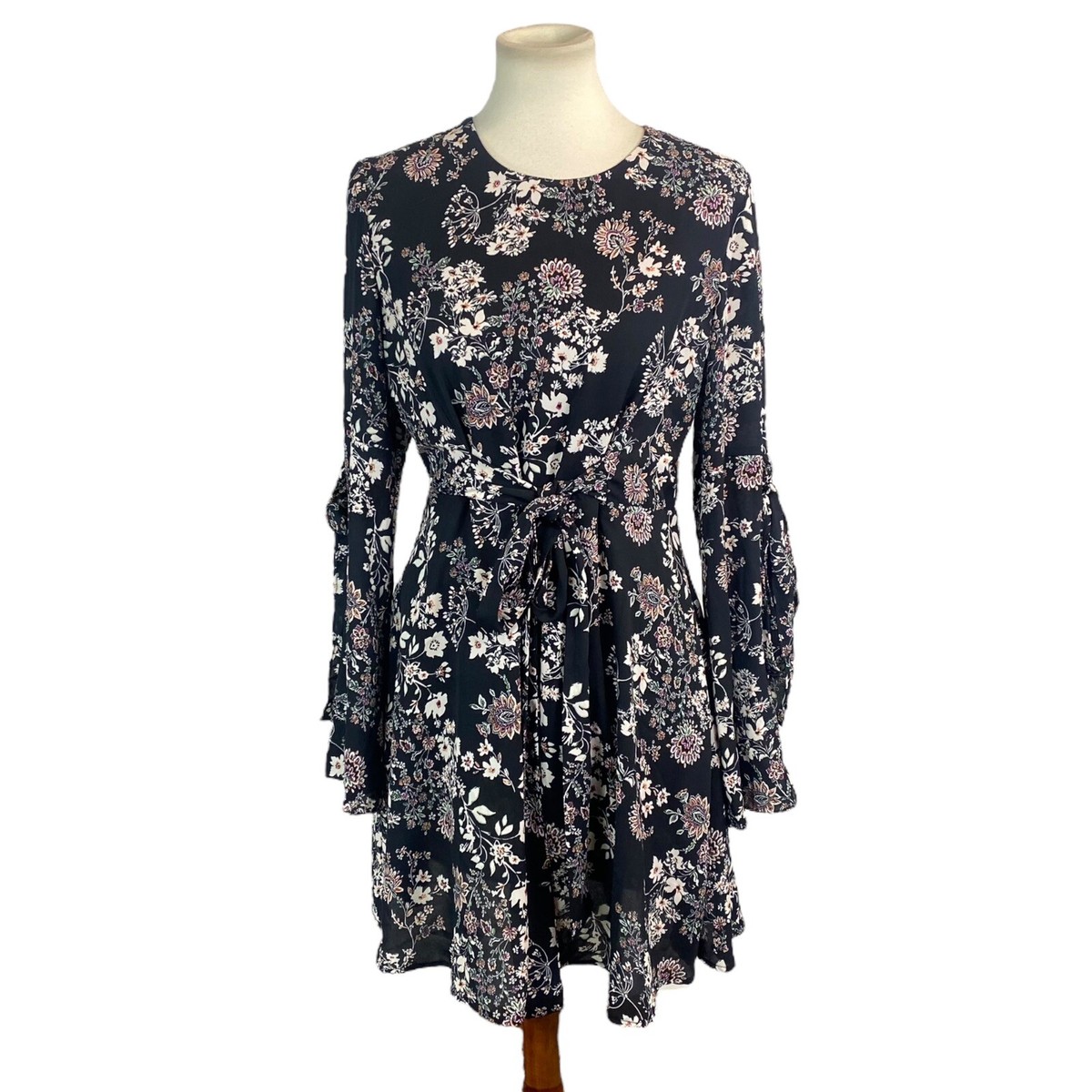maurices boho dresses Woman’s Floral Dress Size M Black Long Sleeve Hippie Color:photo color Luxury Evening Dresses for Women Wedding Party Men's Dress Shoes |