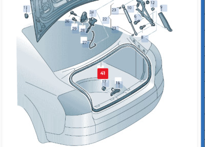 Audi A4 (B6) Gasket For Flap 8E5827705E