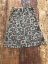 vtg 90s y2k Charlotte Russe turquoise  brown boho hippie skirt gorgeous print