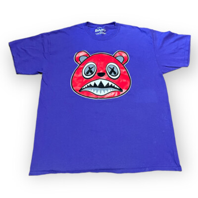 Crazy Baws Baws Shirt Red BAWS Purple Crazy Bear T-Shirt Men's Sz XL