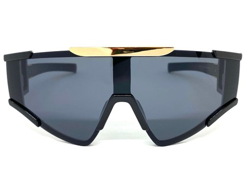 Oversized Classic Retro Hip Hop Style SUNGLASSES Large Big Black Frame Dark Lens - Picture 3 of 6