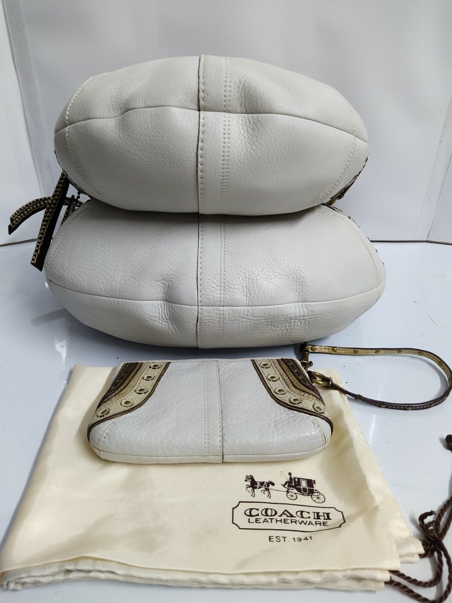 COACH ホワイト モナレザードライバー COACH ホワイト モナレザードライバー