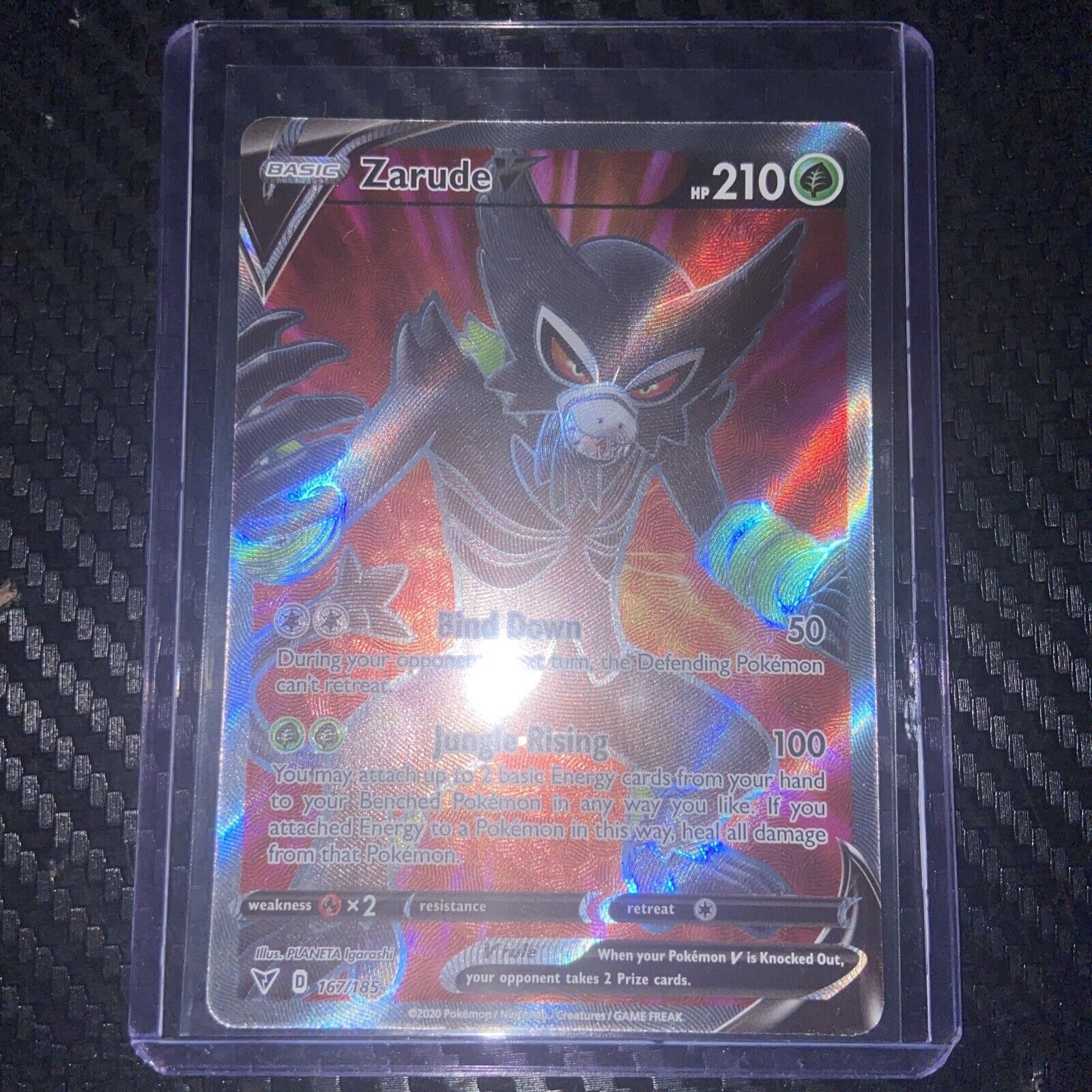 Mavin  Pokémon TCG Zarude V Vivid Voltage 167/185 Holo Full Art