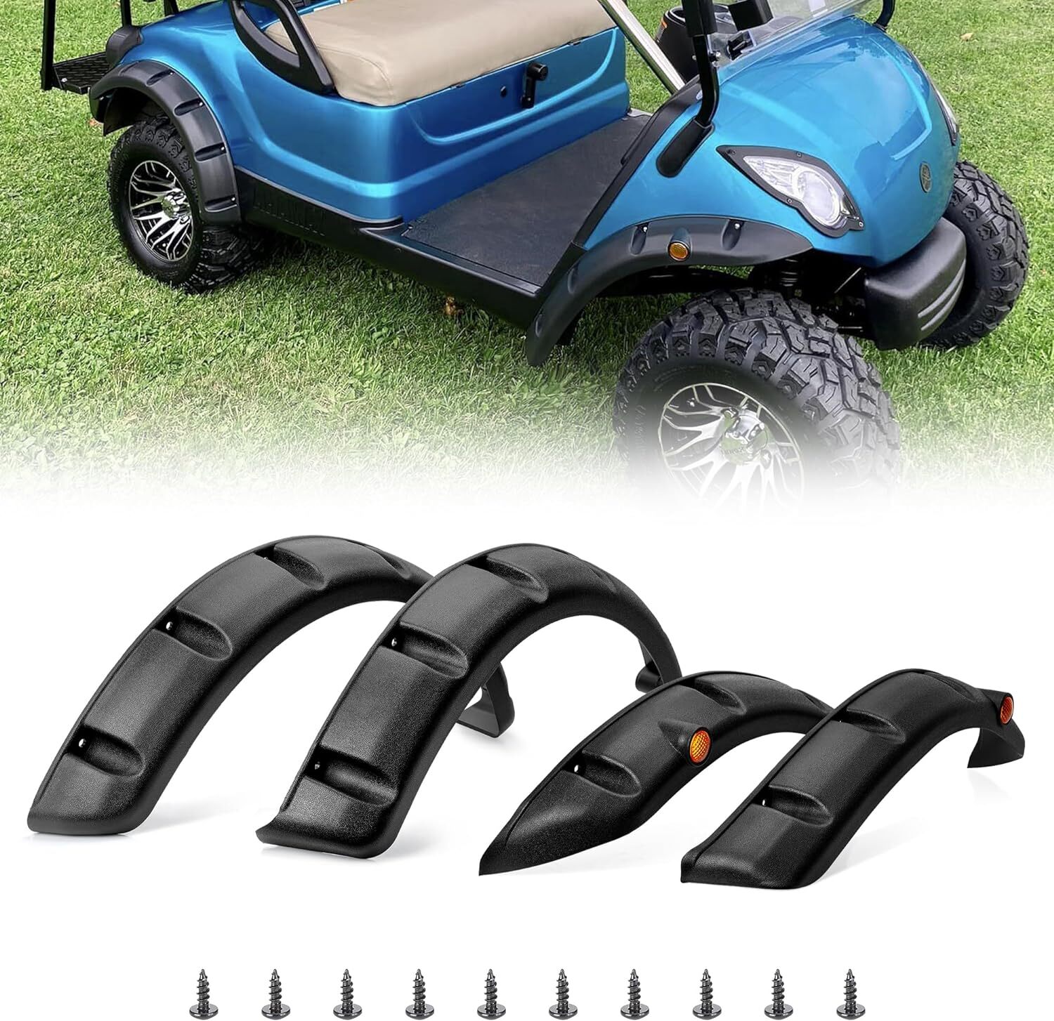 Golf Cart Fender Flares for Yamaha G29/Drive Front and Rear Wheel (Set of 4)