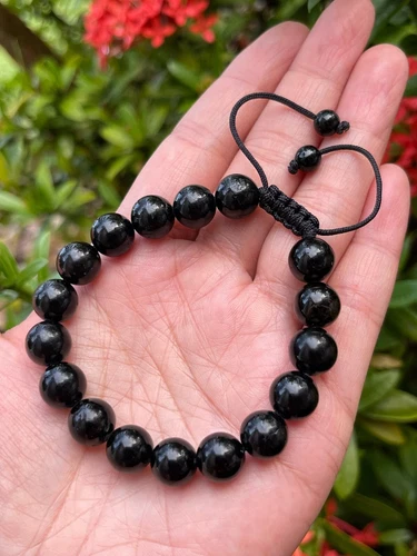 Grade A++ Edelstein Perlen verstellbar Armband 10 mm, echte Kristalle Armbänder - Bild 23 von 124