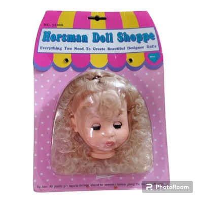 5'' Vintage 1993 Horsman Baby Girl Curly Hair Designer Doll Shoppe For 18'' Body 