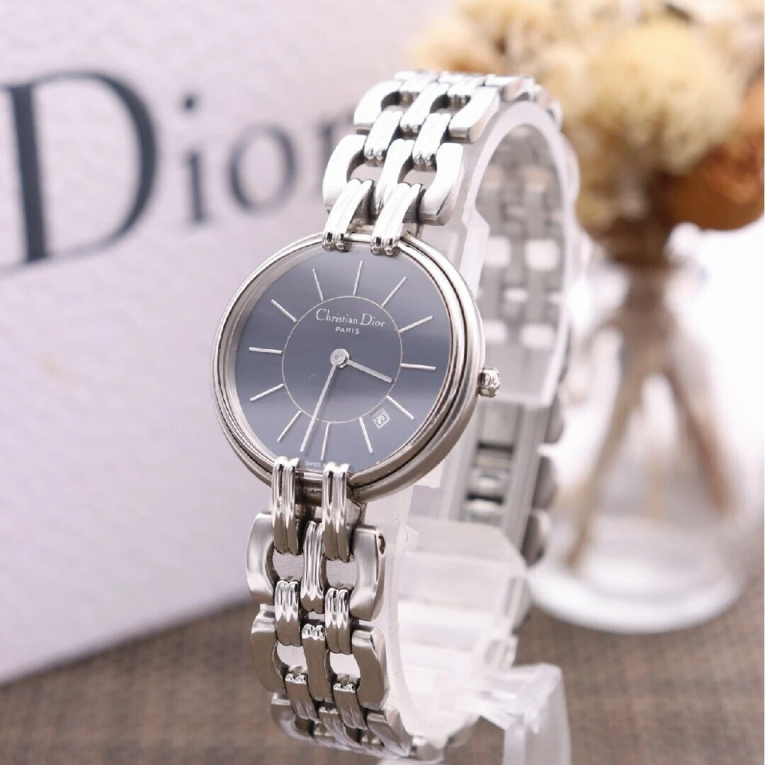 Montre Christian Dior bleu marine et argent woking AM666
