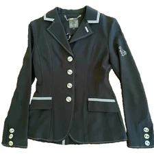 Goode Rider ICONIC COMPETITION COAT Horse Riding  **NEW** Sz 8 Color Smoke