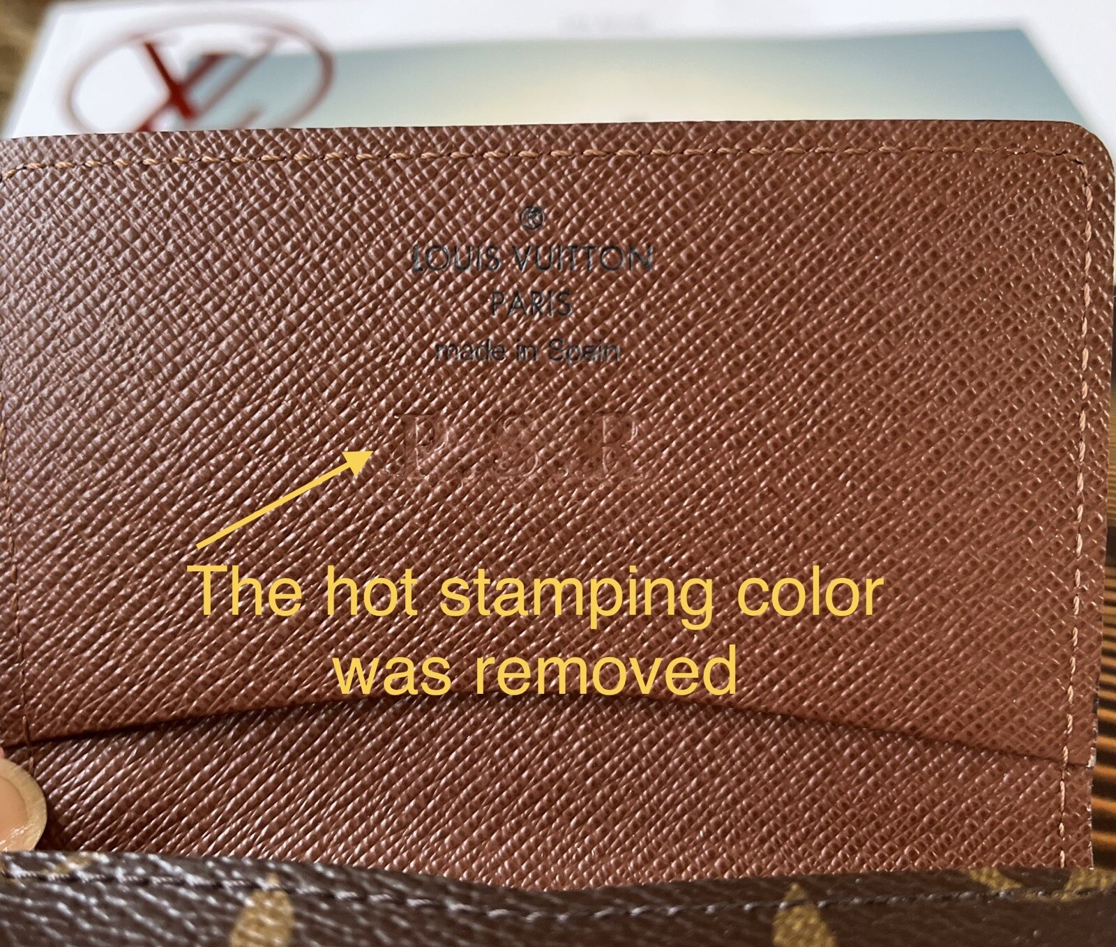 louis vuitton hot stamp colors
