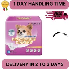 50 Pack Waist Disposable Dog Diapers Female Wraps Belly Bands Pet Soft - SIZE XS