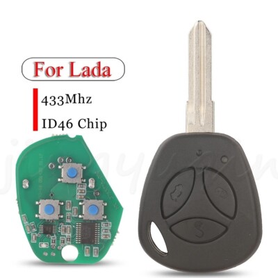 3 Buttons Control 433Mhz ID46 Chip PCF7941 Remote Car Key For Lada Granta Priora