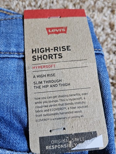 Levi's Levi Damen-Jeans-Denim-Shorts mit hoher Rose Cutoff Größe 18 34 neu mit Etikett Neu - Bild 3 von 9