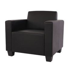 Loungesessel Sessel Lyon, Kunstleder schwarz