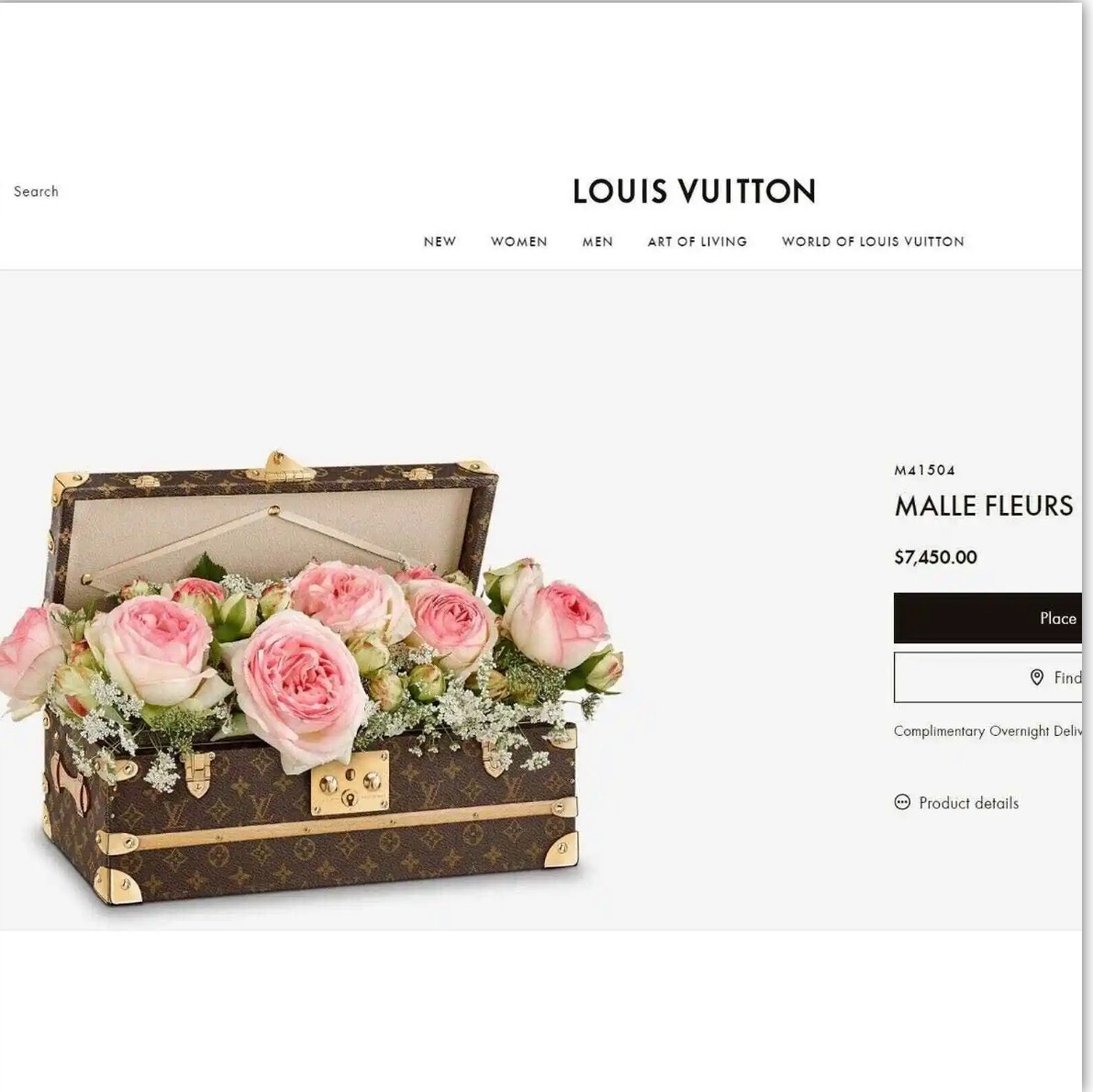 Louis Vuitton Flower Trunk Malle Fleurs Classic Monogram Canvas water tray  NEW