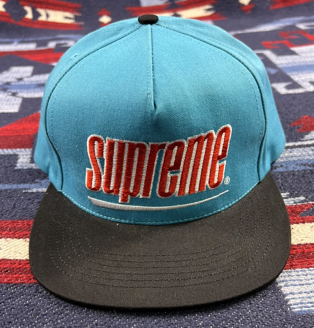 SUPREME New York Underline 5 Panel Hat Cap TURQUOISE Snapback NEW S S 2018