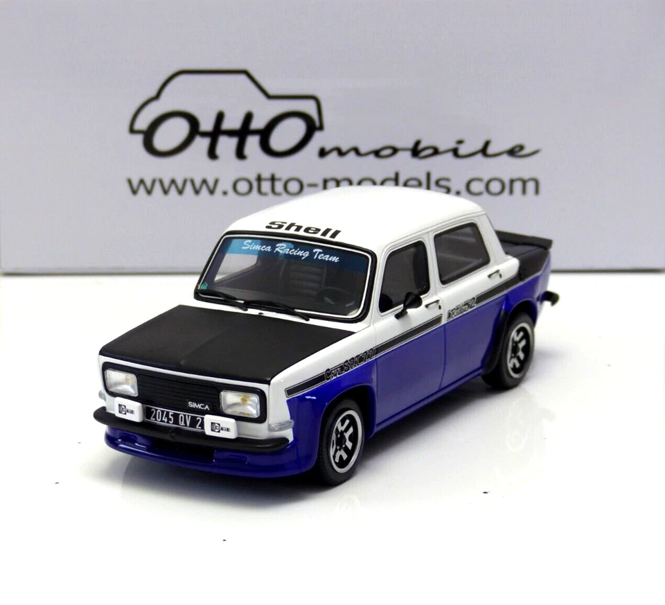 Simca 1000 SRT Anno 1977 Rallye 2 Blu / Bianco / Nero OT1063 1:18 OttO-mobile - Immagine 3 di 4
