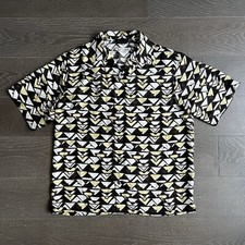 Prada Geo-Print Silk Button Up Shirt