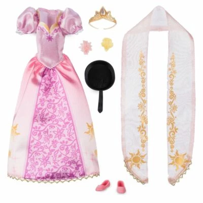 Disney Store Tangled Princess Rapunzel Dress Set for Doll Costume Accessory Pack