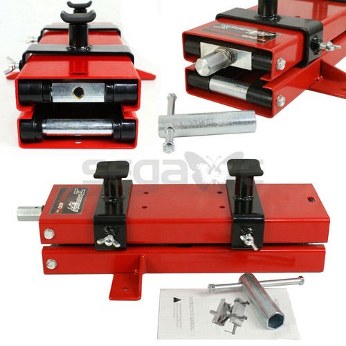 1100LB Motorcycle Center Scissor Lift Jack Hoist Stand Bikes ATVs Scooter Crank - Foto 11 di 14