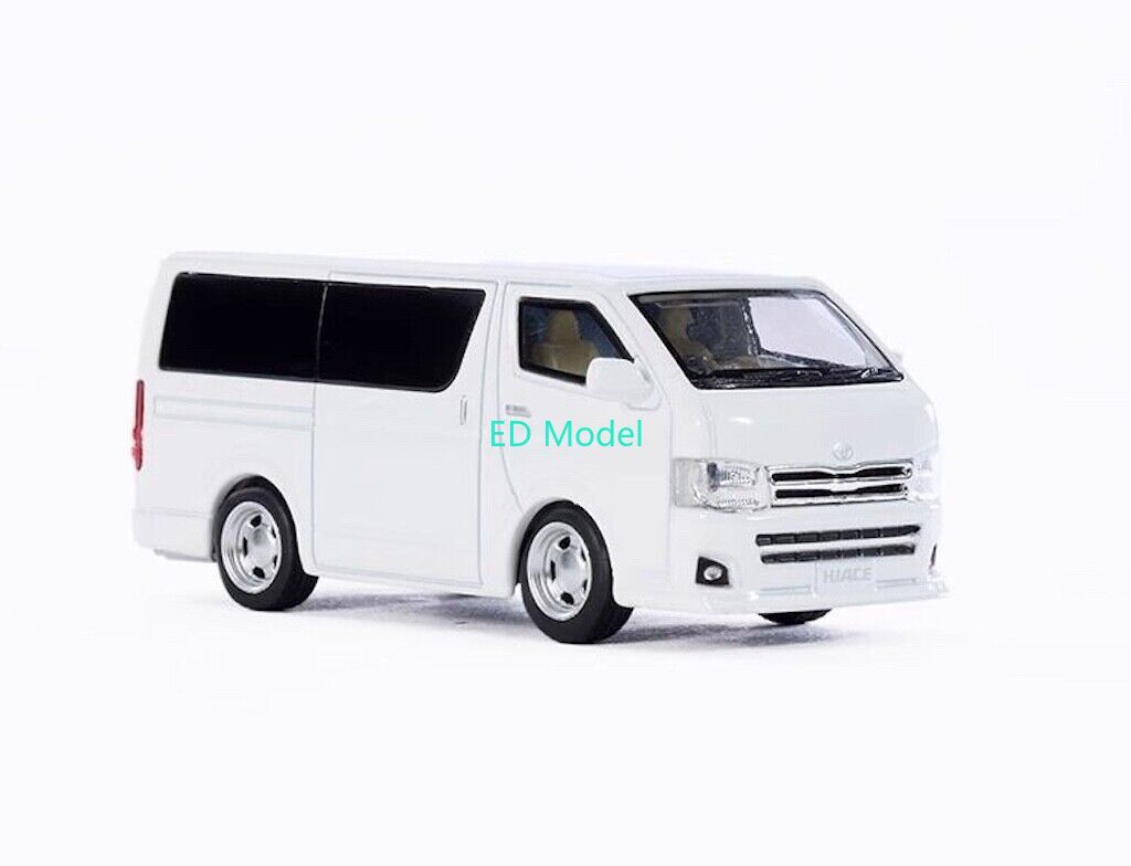 Masdi 1:64 2010 White Hiace Mini Van MPV Sports Model Diecast Metal Car New