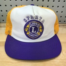 Vintage Sparta Lions International Mesh Back Trucker Hat 80's USA Made EUC Cap