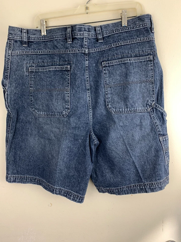 CONSENSUS Blue Denim Carpenter Jean Shorts  Size 40 - Image 4 of 4